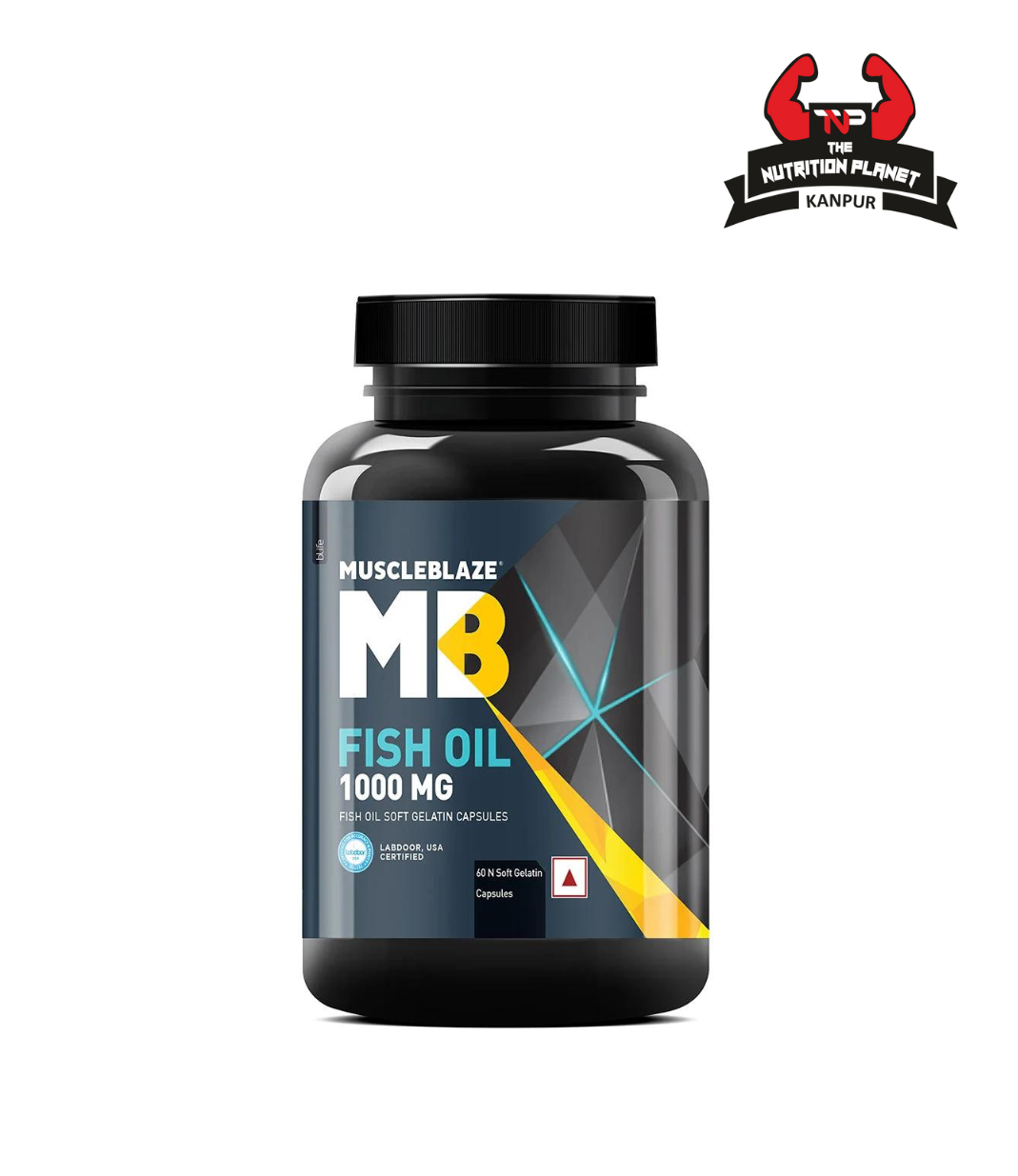 MuscleBlaze Fish Oil (1000 mg) India's Only Labdoor USA Certified for Purity & Accuracy, 60 softgels